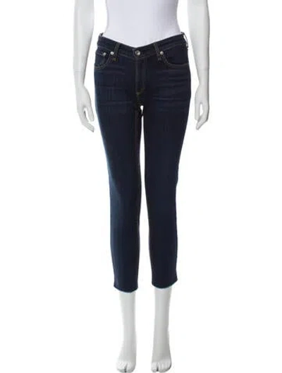 Pre-owned Rag & Bone Low-rise Skinny Leg Jeans In Blue