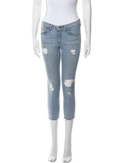 Pre-owned Rag & Bone Low-rise Skinny Leg Jeans In Blue