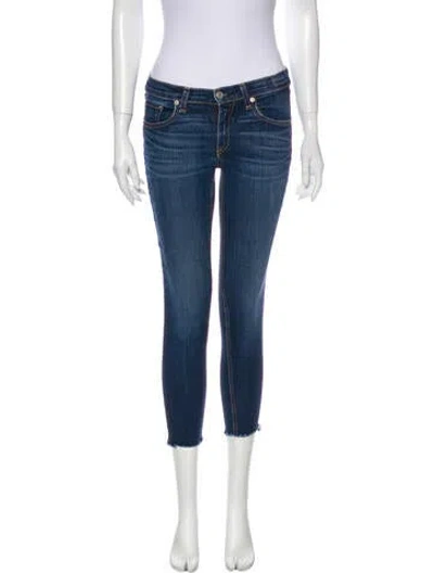 Pre-owned Rag & Bone Low-rise Skinny Leg Jeans In Blue
