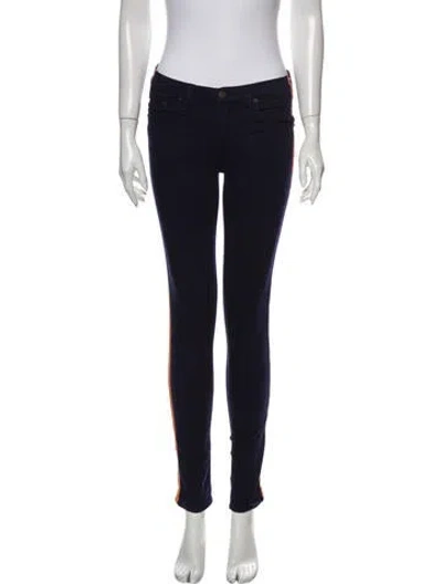 Pre-owned Rag & Bone Low-rise Skinny Leg Jeans In Blue