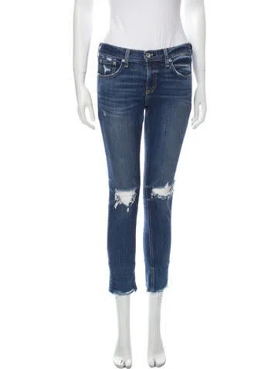 Pre-owned Rag & Bone Low-rise Skinny Leg Jeans In Blue