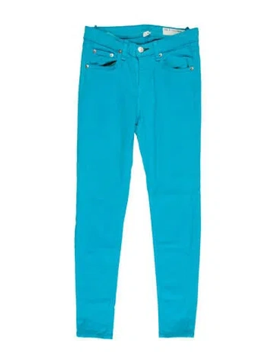 Pre-owned Rag & Bone Low-rise Skinny Leg Jeans In Blue