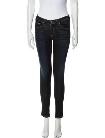 Pre-owned Rag & Bone Low-rise Skinny Leg Jeans In Blue