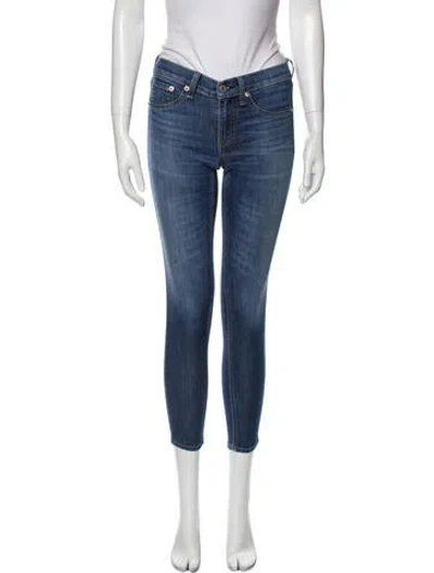 Pre-owned Rag & Bone Low-rise Skinny Leg Jeans In Blue