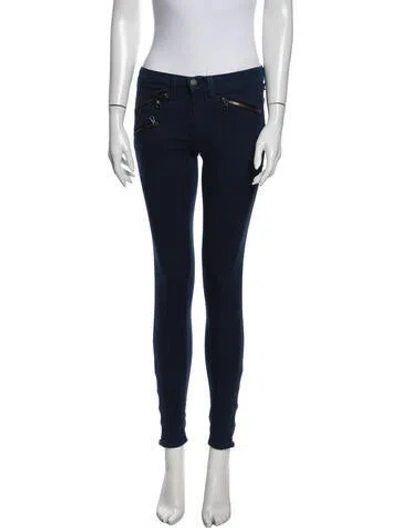 Pre-owned Rag & Bone Low-rise Skinny Leg Jeans In Blue