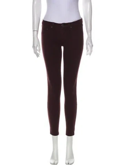 Pre-owned Rag & Bone Low-rise Skinny Leg Jeans In Brown