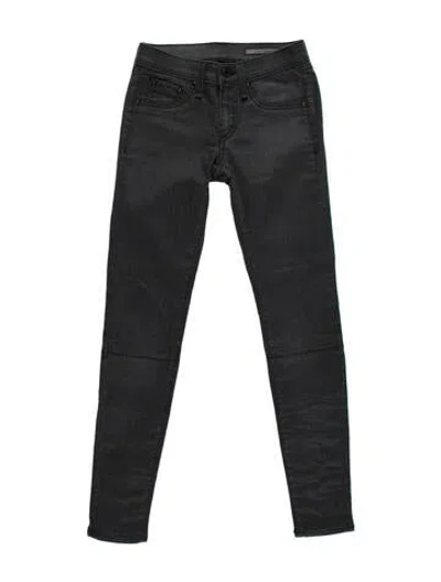 Pre-owned Rag & Bone Low-rise Skinny Leg Jeans In Gray