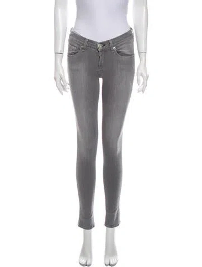 Pre-owned Rag & Bone Low-rise Skinny Leg Jeans In Gray