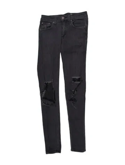 Pre-owned Rag & Bone Low-rise Skinny Leg Jeans In Gray