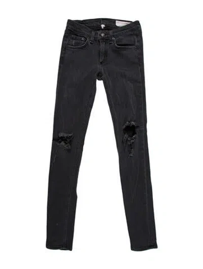 Pre-owned Rag & Bone Low-rise Skinny Leg Jeans In Gray