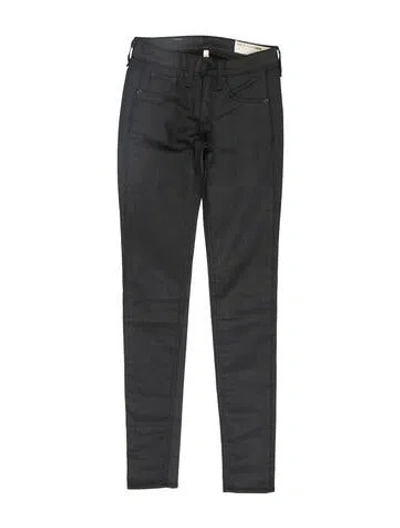 Pre-owned Rag & Bone Low-rise Skinny Leg Jeans In Gray