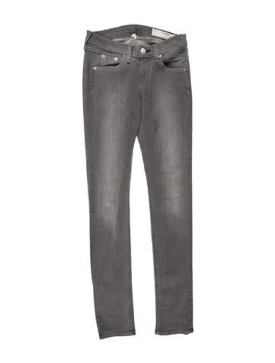 Pre-owned Rag & Bone Low-rise Skinny Leg Jeans In Gray