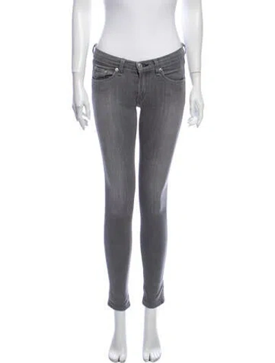 Pre-owned Rag & Bone Low-rise Skinny Leg Jeans In Gray