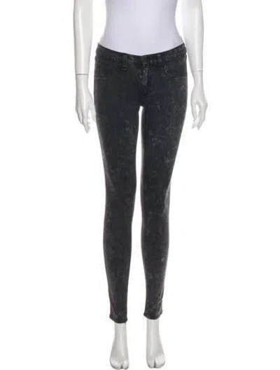 Pre-owned Rag & Bone Low-rise Skinny Leg Jeans In Gray