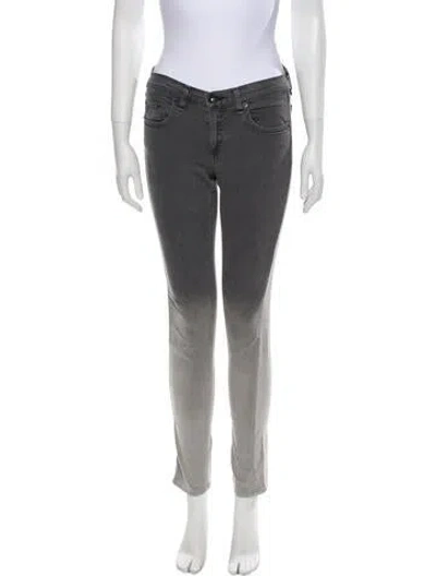 Pre-owned Rag & Bone Low-rise Skinny Leg Jeans In Gray