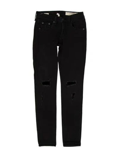 Pre-owned Rag & Bone Low-rise Skinny Leg Jeans In Gray