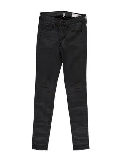 Pre-owned Rag & Bone Low-rise Skinny Leg Jeans In Gray