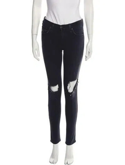 Pre-owned Rag & Bone Low-rise Skinny Leg Jeans In Gray
