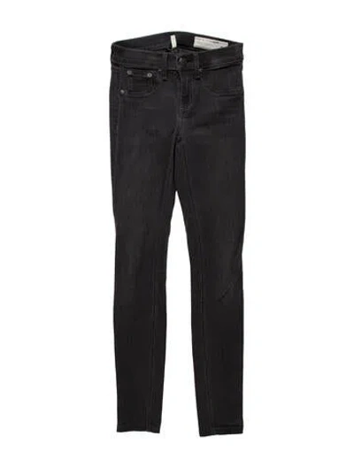 Pre-owned Rag & Bone Low-rise Skinny Leg Jeans In Gray