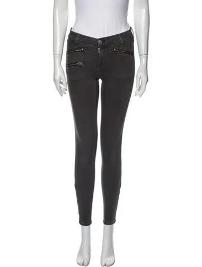 Pre-owned Rag & Bone Low-rise Skinny Leg Jeans In Gray