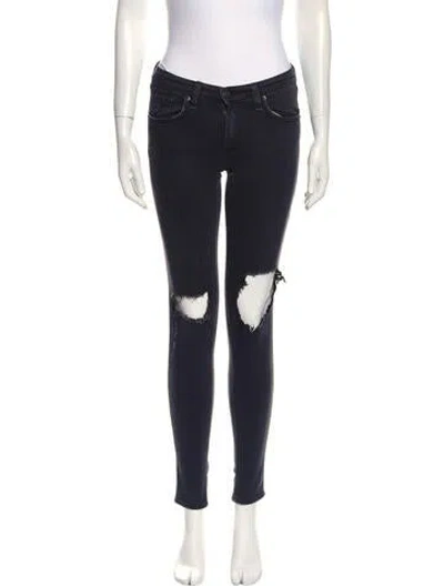 Pre-owned Rag & Bone Low-rise Skinny Leg Jeans In Gray