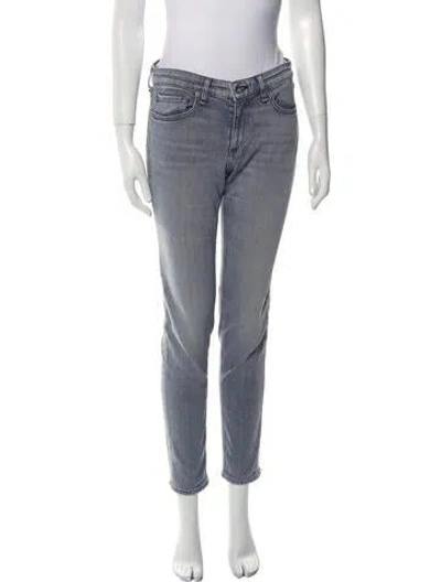 Pre-owned Rag & Bone Low-rise Skinny Leg Jeans In Gray