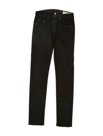 Pre-owned Rag & Bone Low-rise Skinny Leg Jeans In Green