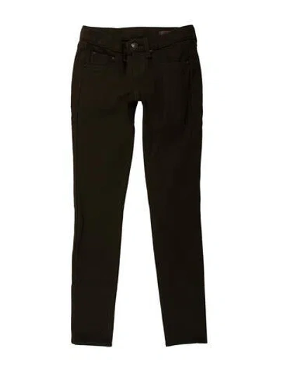 Pre-owned Rag & Bone Low-rise Skinny Leg Jeans In Green