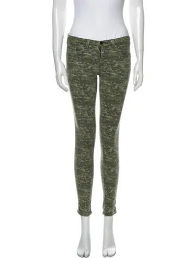 Pre-owned Rag & Bone Low-rise Skinny Leg Jeans In Green