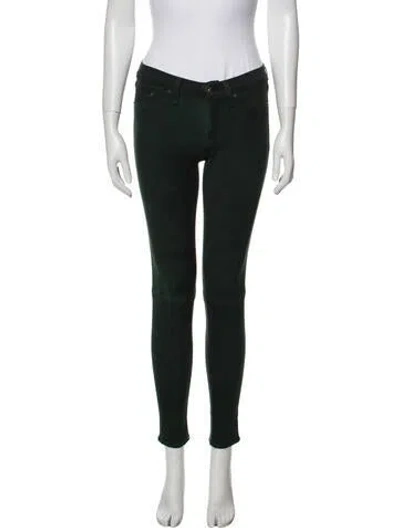 Pre-owned Rag & Bone Low-rise Skinny Leg Jeans In Green