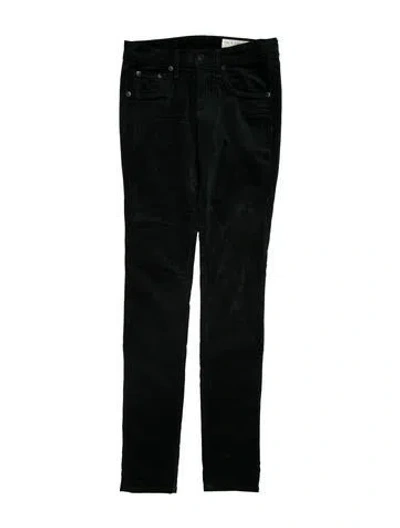 Pre-owned Rag & Bone Low-rise Skinny Leg Jeans In Green