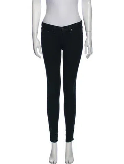 Pre-owned Rag & Bone Low-rise Skinny Leg Jeans In Green