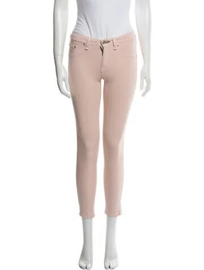 Pre-owned Rag & Bone Low-rise Skinny Leg Jeans In Pink