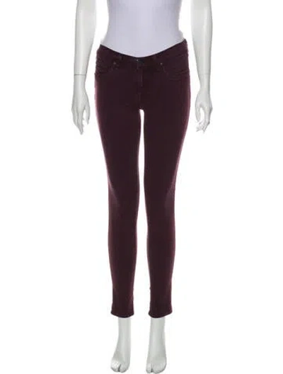 Pre-owned Rag & Bone Low-rise Skinny Leg Jeans In Purple