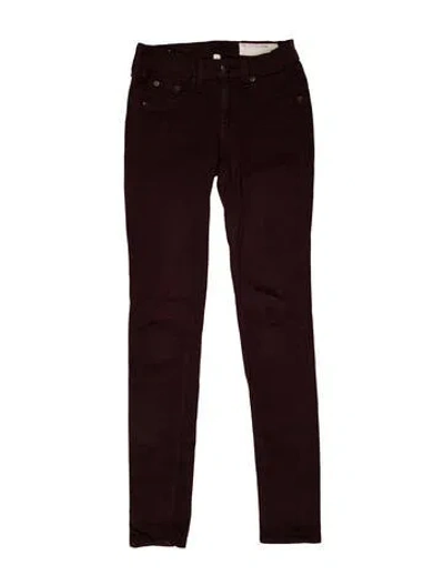 Pre-owned Rag & Bone Low-rise Skinny Leg Jeans In Purple