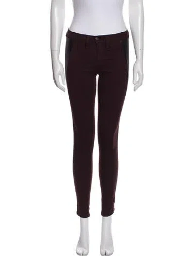 Pre-owned Rag & Bone Low-rise Skinny Leg Jeans In Red