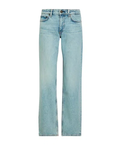 Rag & Bone Low-rise Straight-leg Jeans In Blue