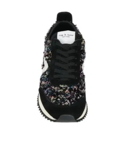 Rag & Bone Low-top Sneakers Decorated With Colorful Sequins In Black