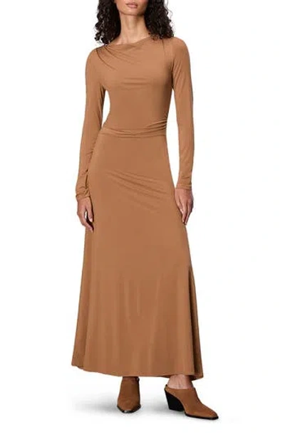 RAG & BONE RAG & BONE LUCA ASYMMETRIC DRAPE LONG SLEEVE MAXI DRESS