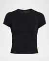 Rag & Bone Luca Jersey Baby Tee In Black