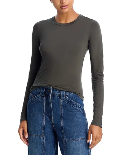Rag & Bone Luca Jersey Long Sleeve Tee In Gray