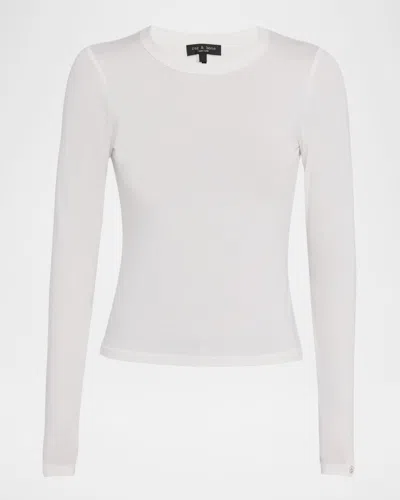 Rag & Bone Luca Long-sleeve Top In White