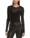 Rag & Bone Luca Mix Media Top In Black
