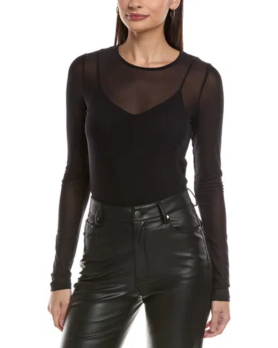 Rag & Bone Luca Mix Media Top In Black