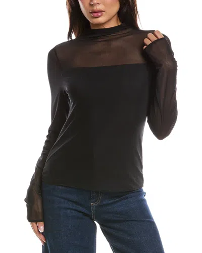 Rag & Bone Luca Mix Media Top In Black