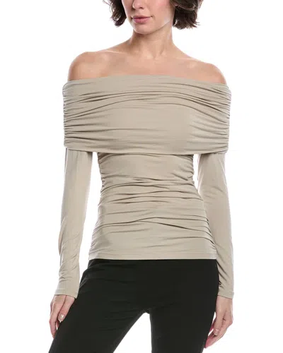 Rag & Bone Luca Off-shoulder Top In Green