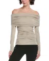 Rag & Bone Luca Off-shoulder Top In Neutral