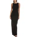 Rag & Bone Luca Shirred Maxi Dress In Black