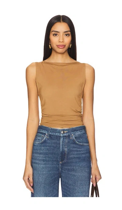 Rag & Bone Luca Shirred Tank In Khaki