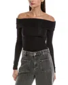 Rag & Bone Luca Off-the-shoulder Cotton And Modal-blend Jersey Top In Black